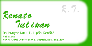 renato tulipan business card